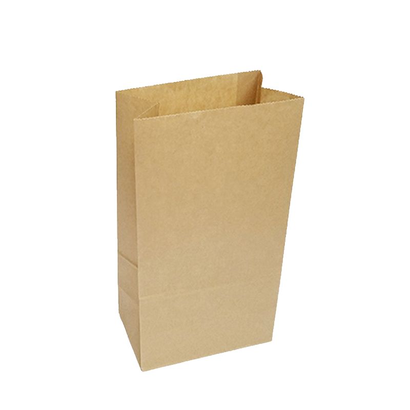 Custom Flat Bottom Grocery Food Packaging Brown Kraft Paper Bags Without Handle Factory - Holidaypac