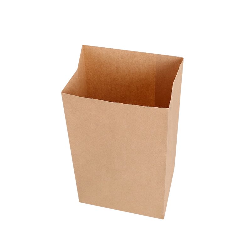 Custom Flat Bottom Grocery Food Packaging Brown Kraft Paper Bags Without Handle Factory - Holidaypac