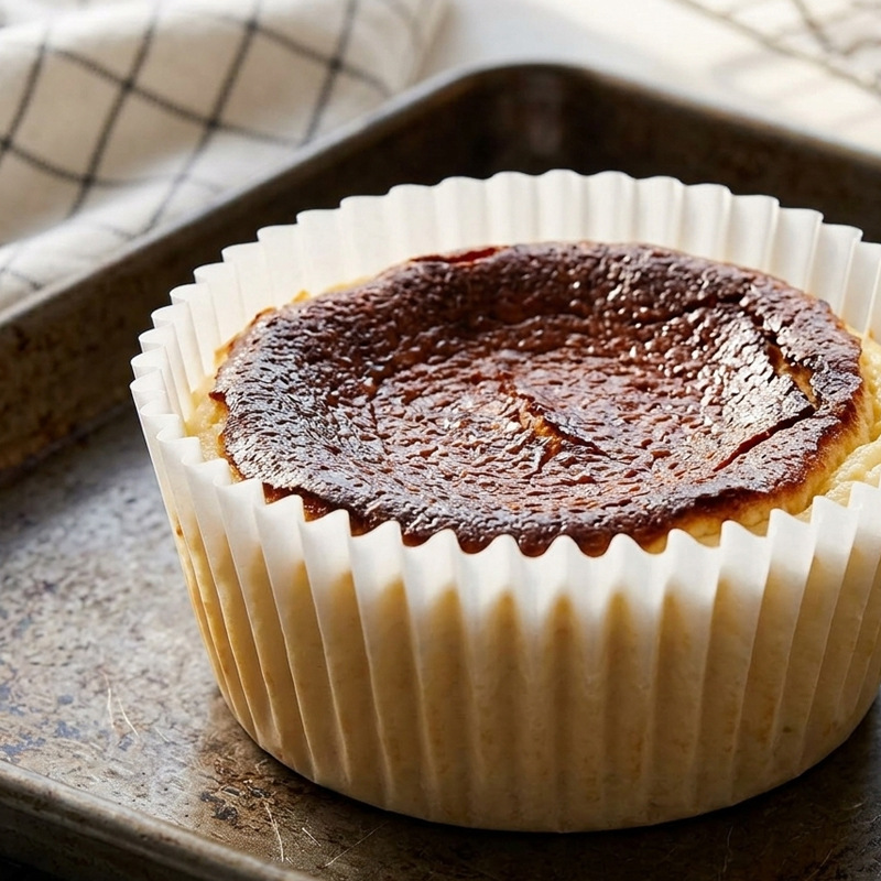 Wholesale High-Temp Fluted Basque Burnt Cheesecake Paper Liners for Air Fryer & Baking - Holidaypac