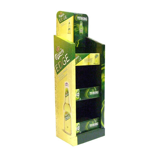 Holidaypac cardboard paper shelf display stand shelf and header detail