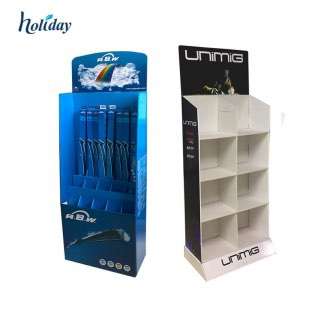 Holidaypac custom cardboard paper shelf display stand for retail