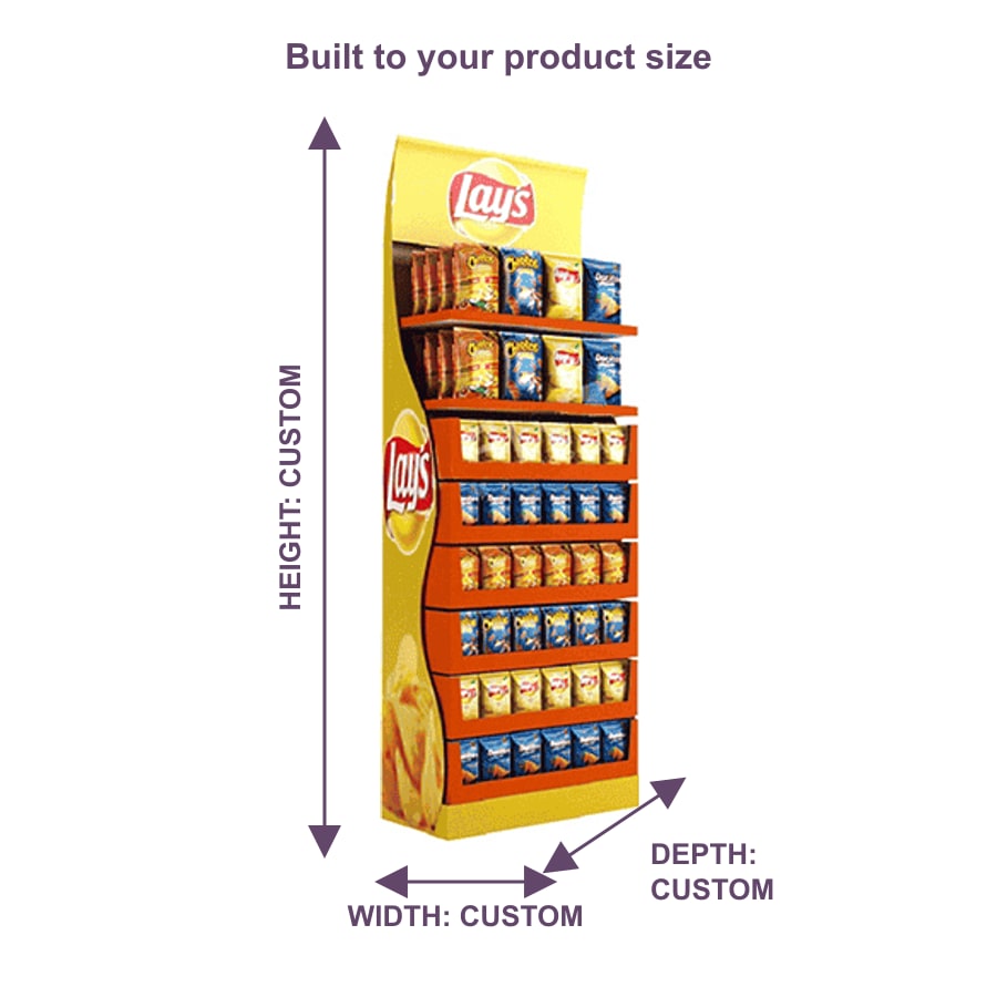 Cardboard Snack and Candy Display Rack for Supermarkets - Holidaypac
