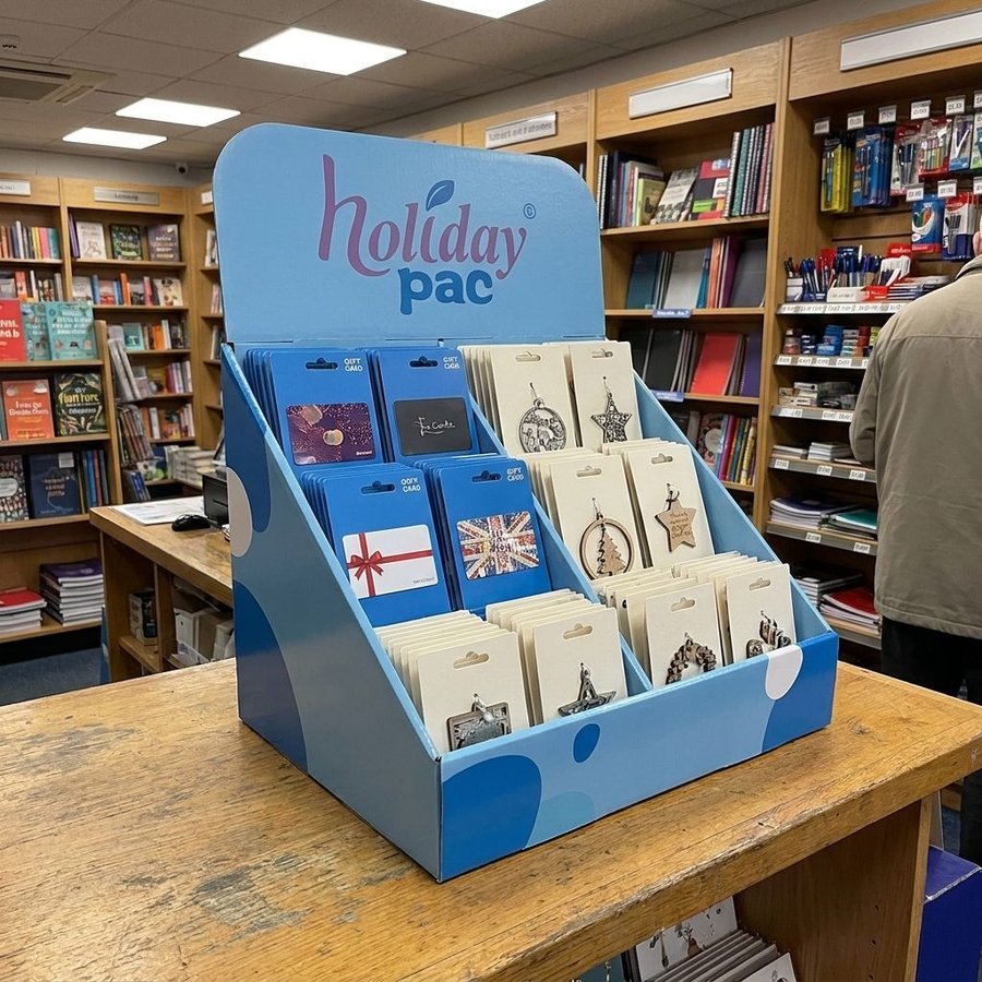 Table Top Greeting Card Display Box with 6 Dividers - Holidaypac