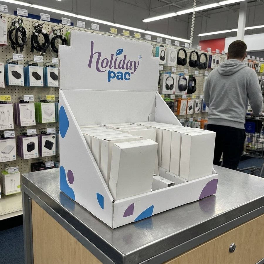 Shelf Ready Counter Display Box for Power Banks - Holidaypac