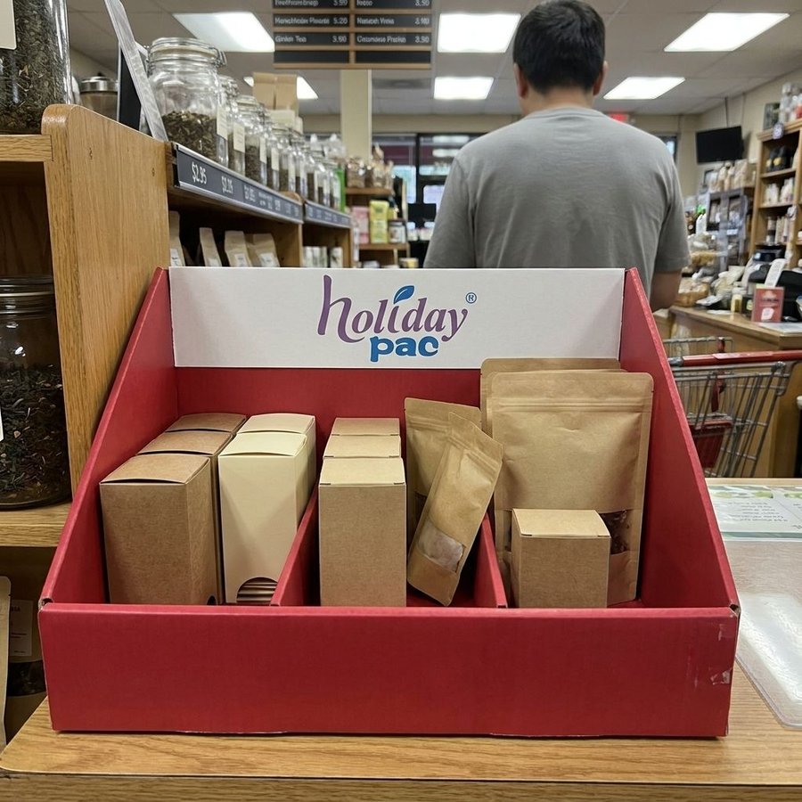 Custom Cardboard Counter Display Boxes for Tea - Holidaypac
