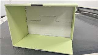Interior folds and back panel - HolidayPac custom cardboard PDQ display box