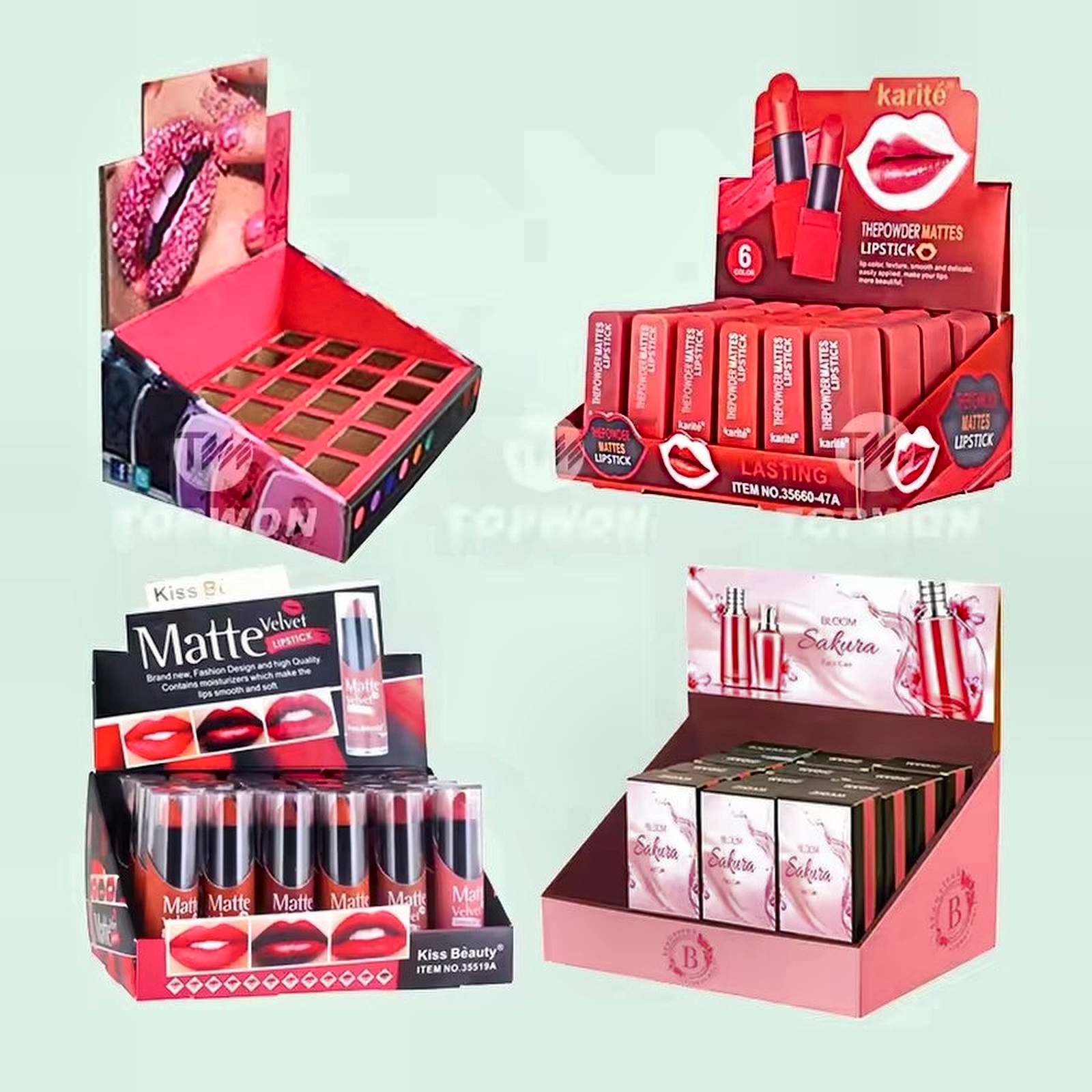 Custom Cardboard Lipstick Counter Display for Retail Cosmetics
