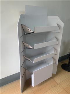 Review shelf folds and support connections: Holidaypac cardboard display sample