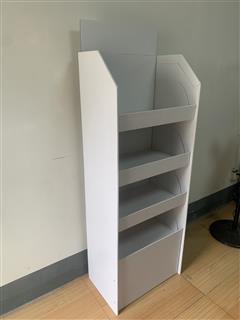 Leave space to lift boxes out: Holidaypac cardboard display sample