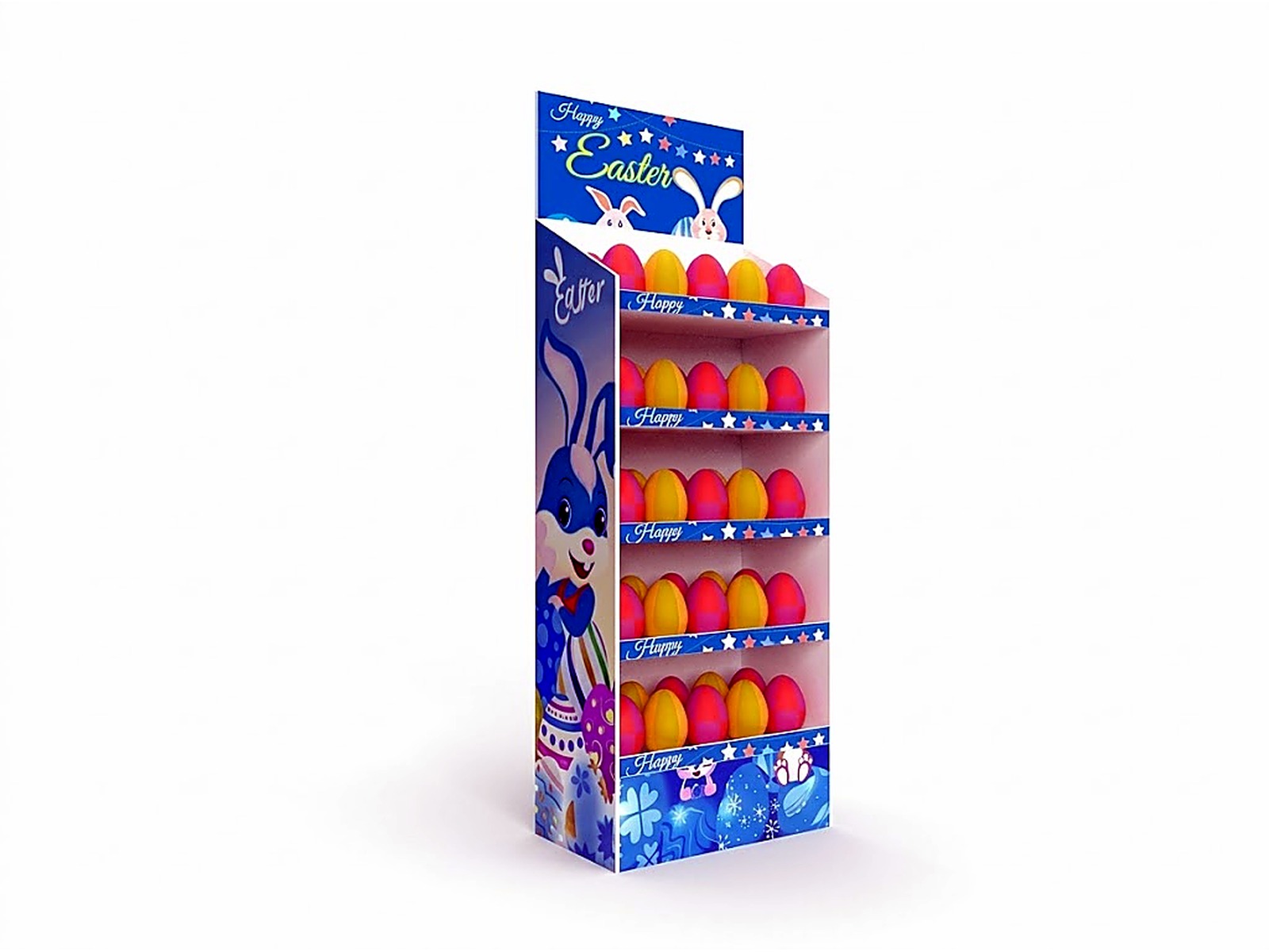 Holidaypac Corrugated Cardboard Floor Egg Display for Easter Retail