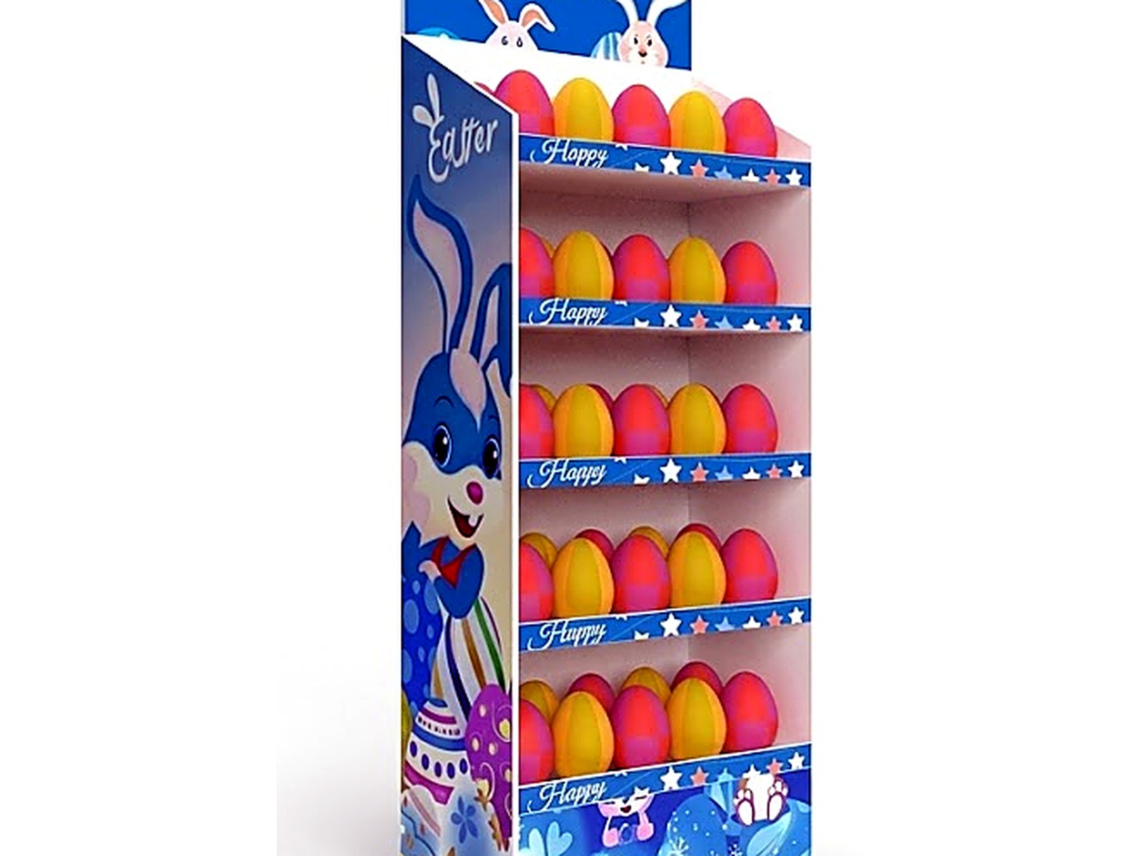 Holidaypac Corrugated Cardboard Floor Egg Display for Easter Retail