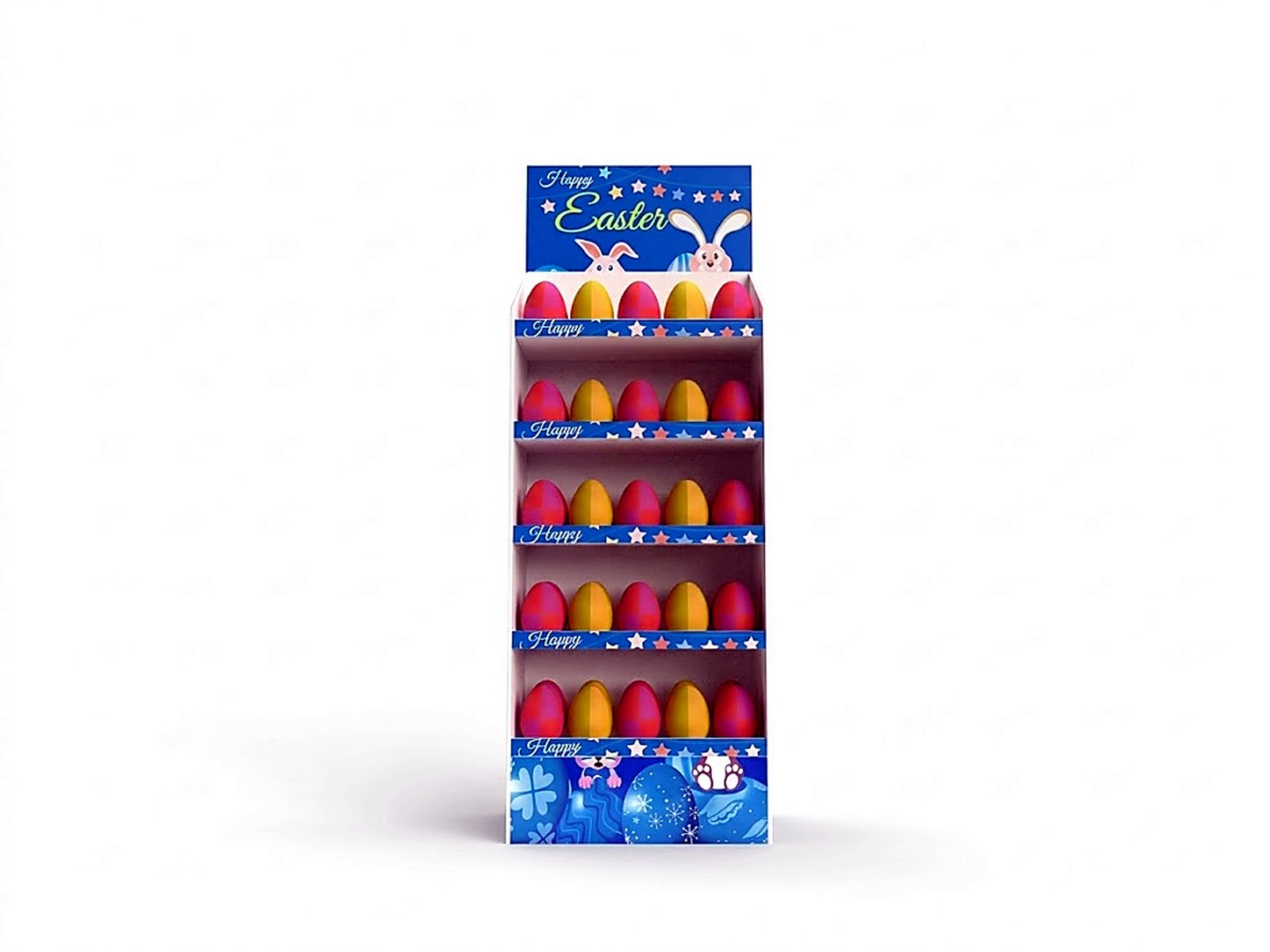 Holidaypac Corrugated Cardboard Floor Egg Display for Easter Retail