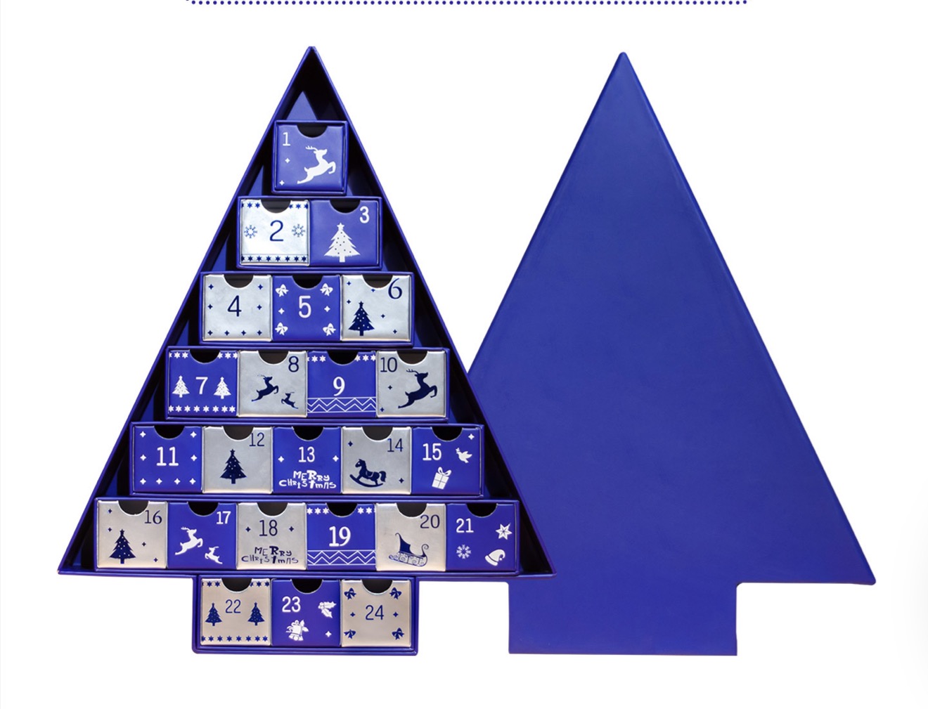 holidaypac Tree-Shaped Advent Calendar with 24 Drawers &ndash; In Stock &amp; Custom