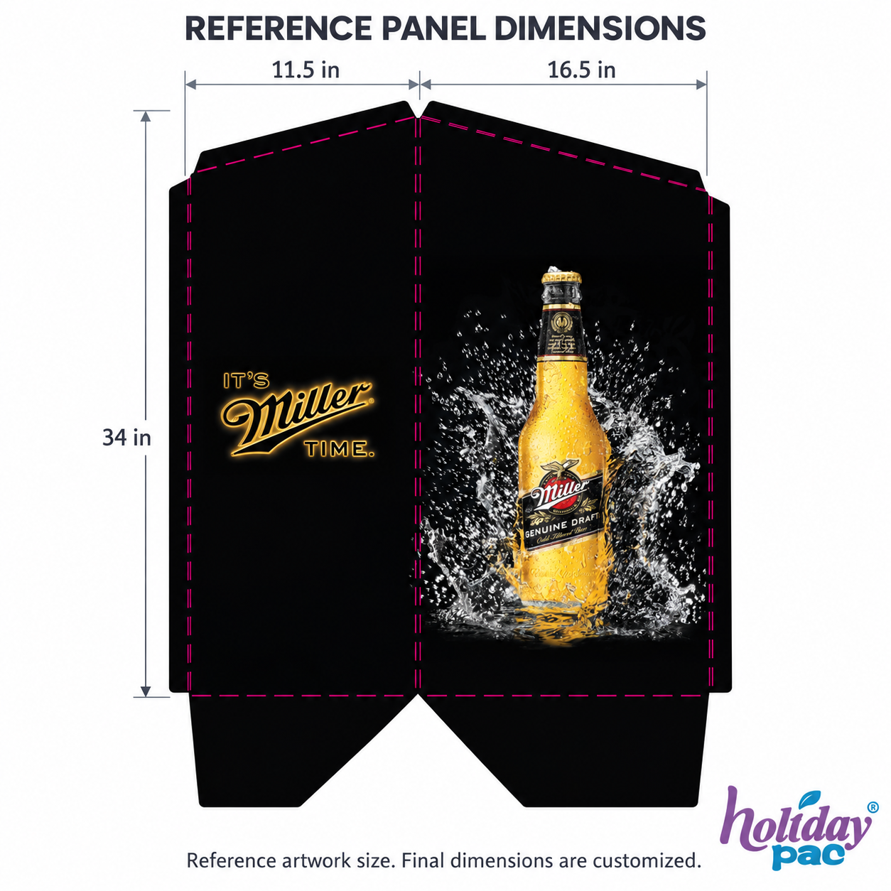 Custom Pallet Skirt Panels for Beverage Case Displays - Holidaypac