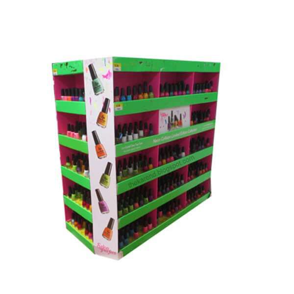 Custom Printing Cardboard Display Shelf for Bottles, Corrugated Paper Stackable Pallet Rack for Kids Toys Book Retail