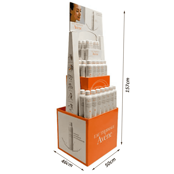 Innovative Corrugated Floor Standing Cosmetics Display Cardboard Lipsticks Stands for Retail