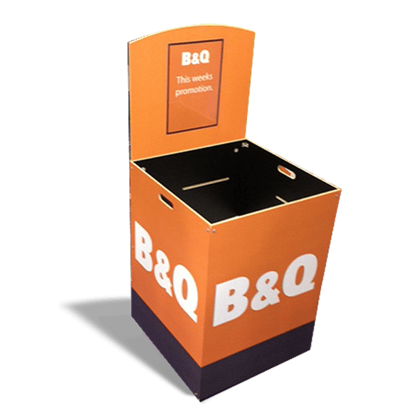 Adjustable Quarter Pallet Dump Bin Merchandiser - Holidaypac