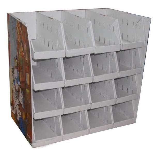 Pop Up Underwear Retail Tray Floor Cardboard Display , Promotion Attractive Cardboard Pallet Display For Shoes