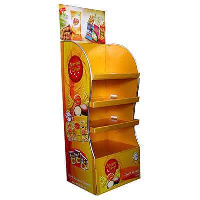 4 Tier Custom Cardboard Display Manufacturers|Factory  Supplier HLD-YPZ001