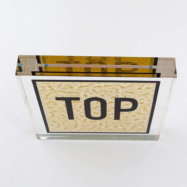 Factory Manufacturer Custom Acrylic Logo Blocks HLD-A001