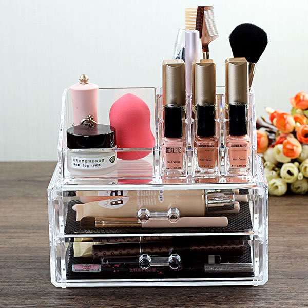 Factory Customized Acrylic Makeup Organizer HLD-A003