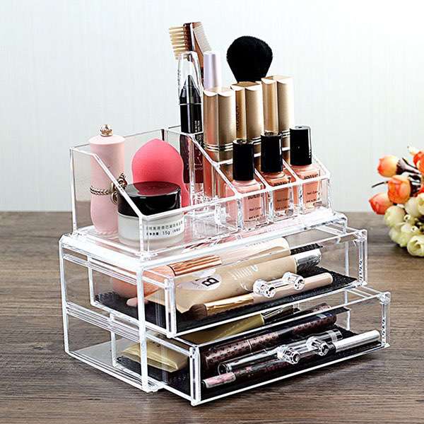 Factory Customized Clear Acrylic Makeup Organizer HLD-A004