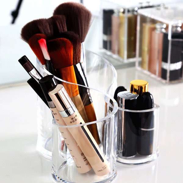 Factory Customized Acrylic Makeup Brush Holder HLD-A017