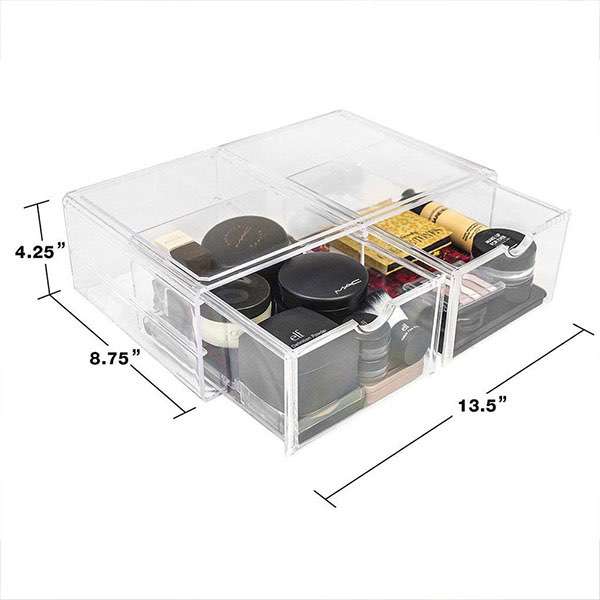 Factory Customized  Acrylic Makeup Drawer Organizer  HLD-A015