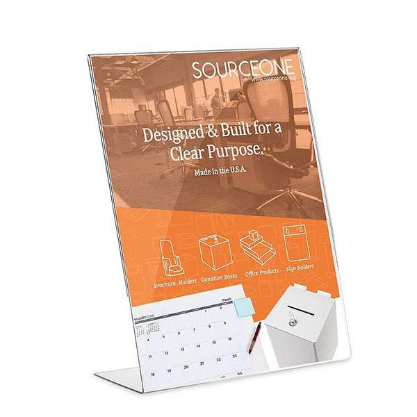 Factory Customized Acrylic 4 x 6 Slanted Sign Holders HLD-A024