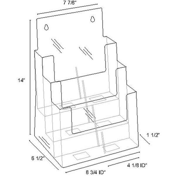 Factory Customized Acrylic Brochure Holder HLD-A022