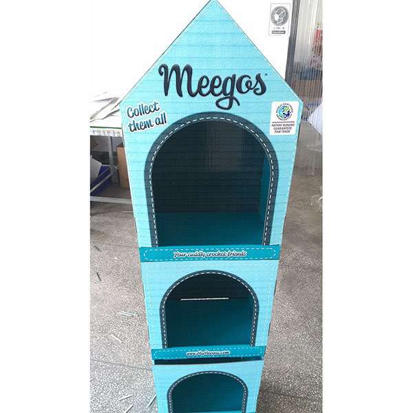 Attractive 3 Tier Cardboard Market Stand  HLD-YPZ039