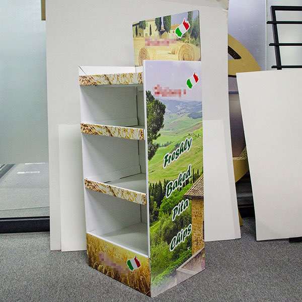 New Custom Design Shelf Food Cardboard Display Racks     HLD-YPZ091