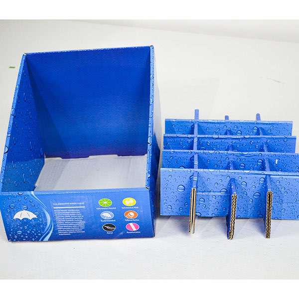 Waterproof Counter Display Unit for Umbralla, Mini Umbrella Display    HLD-YPZ093