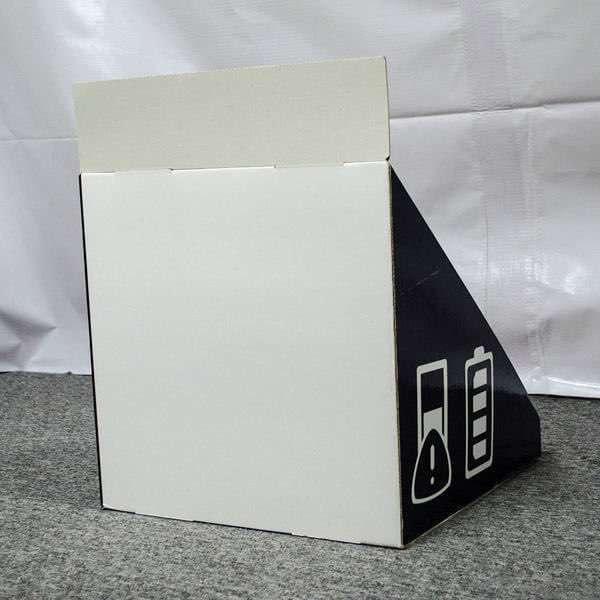 2020 Hot Sale Custom Logo Black Cardboard Cosmetics Display Stand Eyelash Counter Display For Retail HLD-CCD003