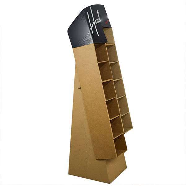 Supermarket Foldable POP Carton Stand Custom Retail Portable POS Cardboard Floor Display  HLD-YP034