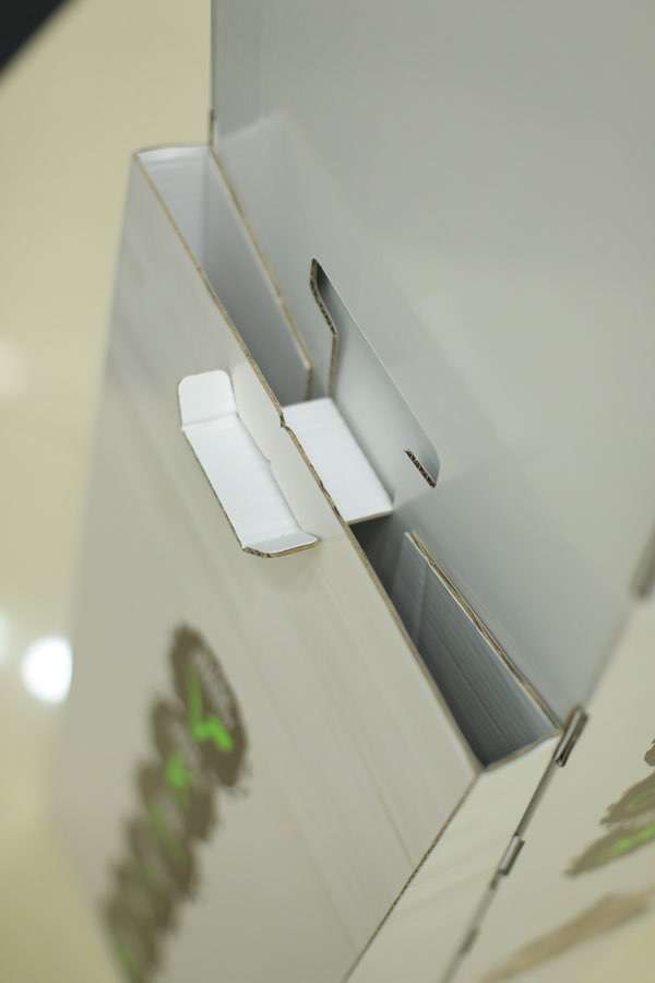 Custom Product Display Rack Folding Pop Up Paper Display Corrugated Floor Standing Cardboard Display Stand HLD-JD26