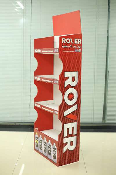 Supermarket Fold Able POP Carton Stand Custom Retail Portable POS Cardboard Floor Display HLD_F801