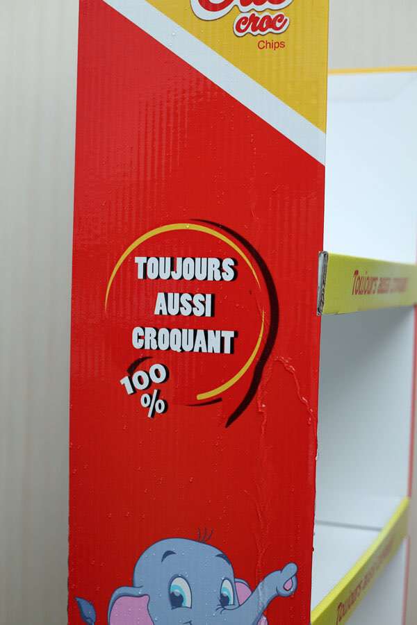 Printed Custom Cardboard Floor Display For Food,  Pop Cardboard Display For Promotion HLD-F821