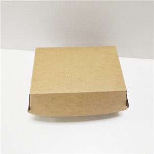 Top Quality Portable Simple Style Paper Box With Handle Packing Burger K014