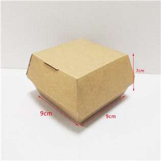 Top Quality Portable Simple Style Paper Box With Handle Packing Burger K014