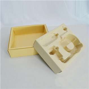 Biodegradable Pulp Molded Paper Tray For Luxury Cosmetic Packaging Box Pulp Tray HLD-P012