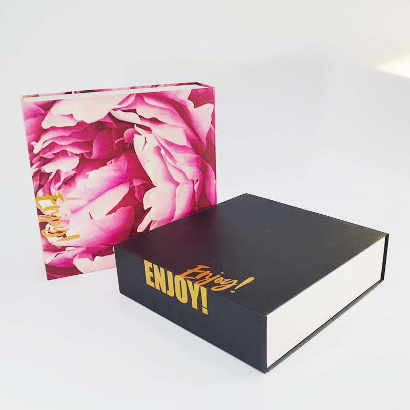 Luxury Custom Logo eco friendly Cardboard clamshell foldable Paper Flat Packing Gift Box