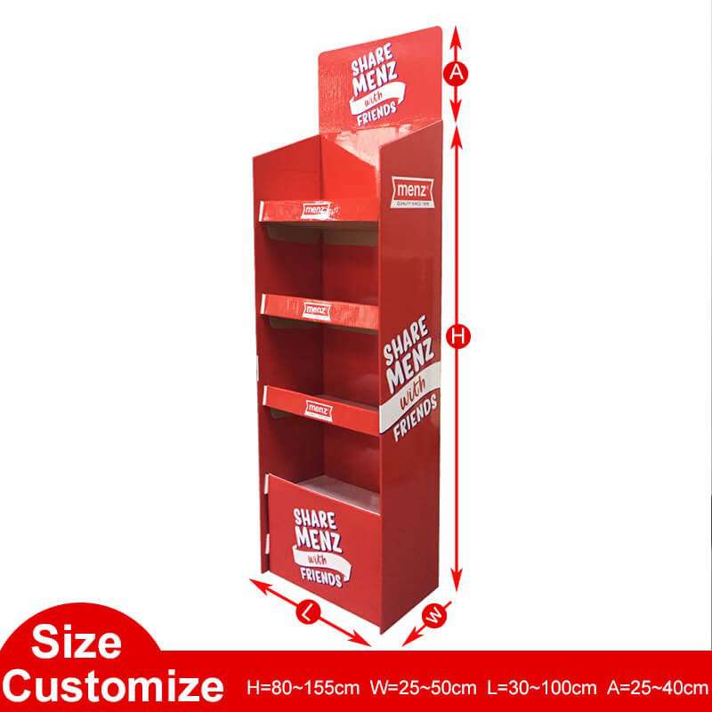 Factory High Quality Customized Pop Floor Sales Stand Cardboard Display Stand,Creative Point Of Purchase Display