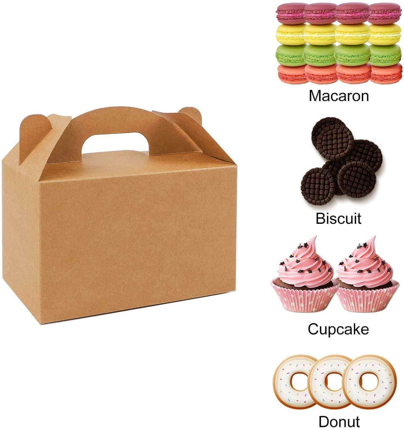 Moretoes 36 Pack Brown Goodies Boxes Dessert Boxes Treat Boxes Gable Boxes Kraft Party Favor Boxes