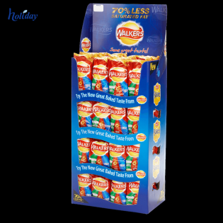 Supermarket Professional Cardboard Food Snacks Display Stand For Chips of Potato Chips - Holidaypac