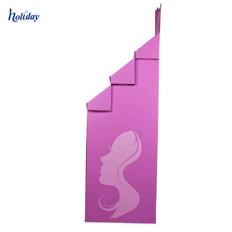 Hot Sale Cardboard Hair Salon Color Shelf ,Hair Brush Bow Display Stand Rack