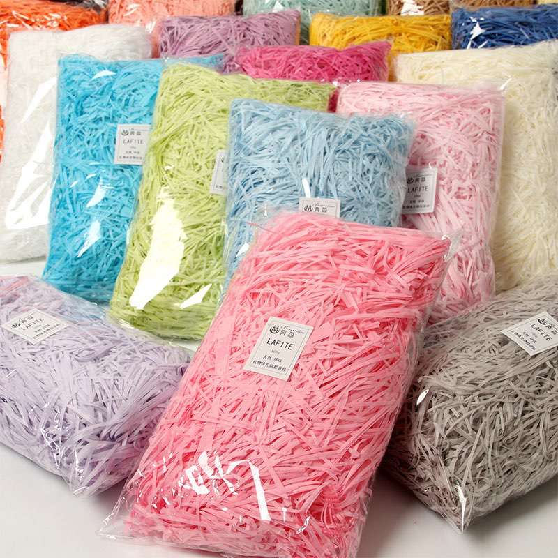 100g/Bag Decorative Crinkle Cut Shredded Shred Paper For Gift Box Basket Filler