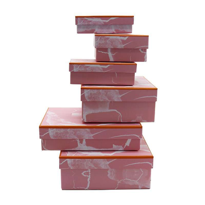 Gift Box Custom Marble Printing Corrugated Cardboard Lipstick Perfume Birthday Luxury Packaging