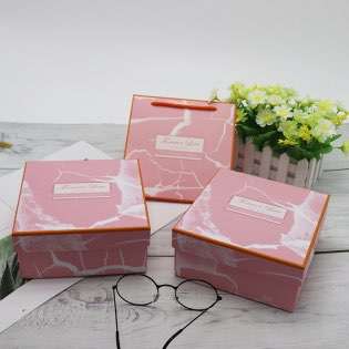 Gift Box Custom Marble Printing Corrugated Cardboard Lipstick Perfume Birthday Luxury Packaging