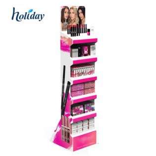 Makeup Cosmetics Eyeshadow Floor Shlef Display Stand Racks Custom Cardboard